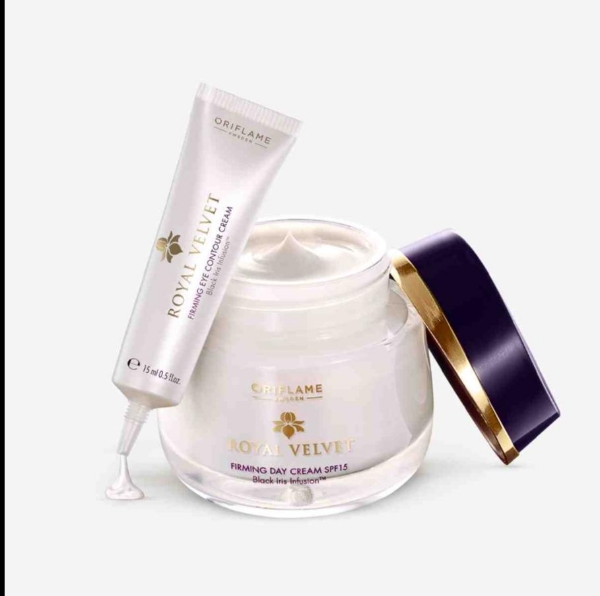 Imagen de PRODUCTOS  ROYAL VELVET  CREMA DE DIA REAFIRMANTE Y  CREMA REAFIRMANTE PARA EL CONTORNO DE OJOS